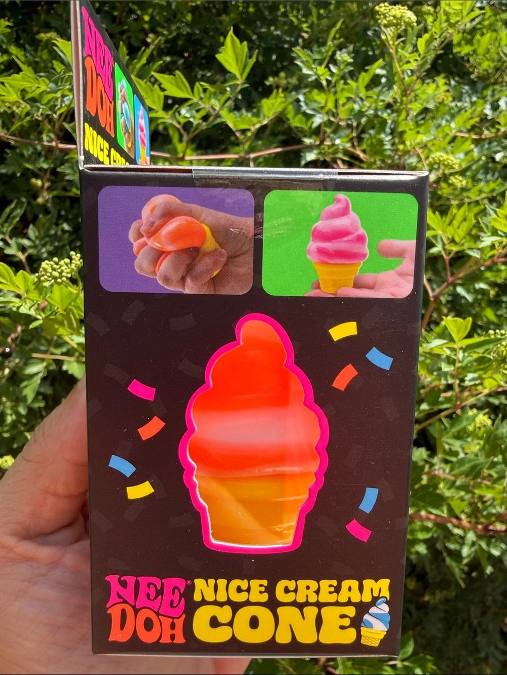 Ice Cream Cone Squishy Toy - Orange & Yellow